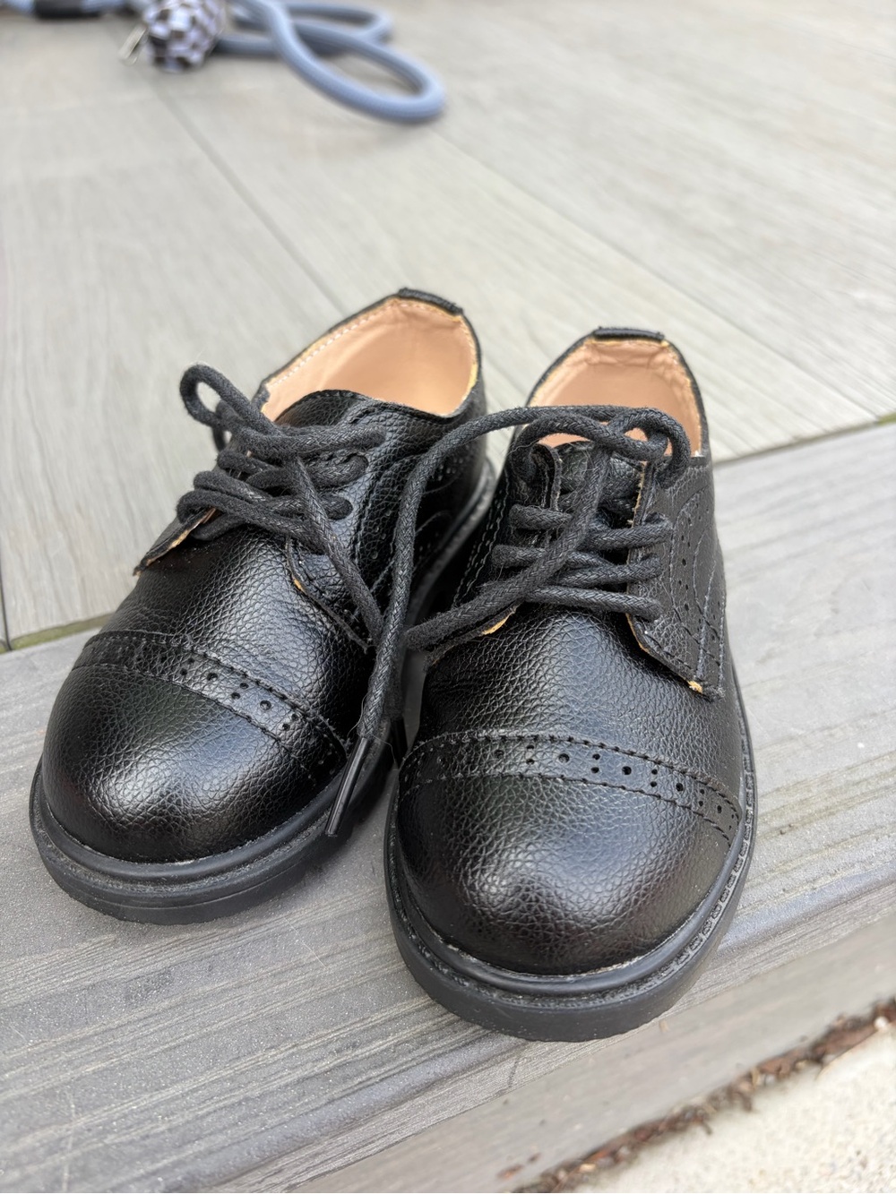 Classic Black toddler Lace-Up Dress Shoes size 5